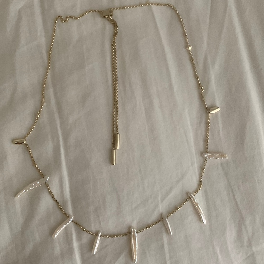 Kendra Scott pearl spiked necklace